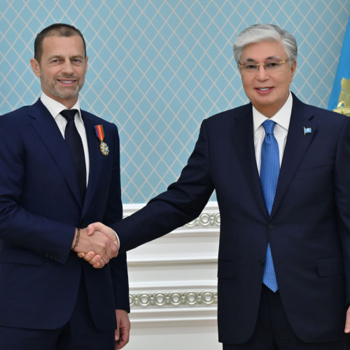 Қасым-Жомарт Тоқаев УЕФА президенті Александер Чеферинді қабылдады