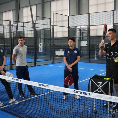 Kazakhstan national team's players take part in padel masterclass