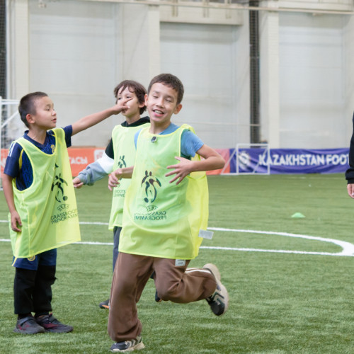 Over 100 Children Join UEFA Grassroots Week in Astana