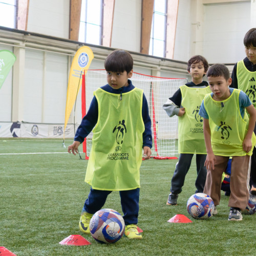 Over 100 Children Join UEFA Grassroots Week in Astana