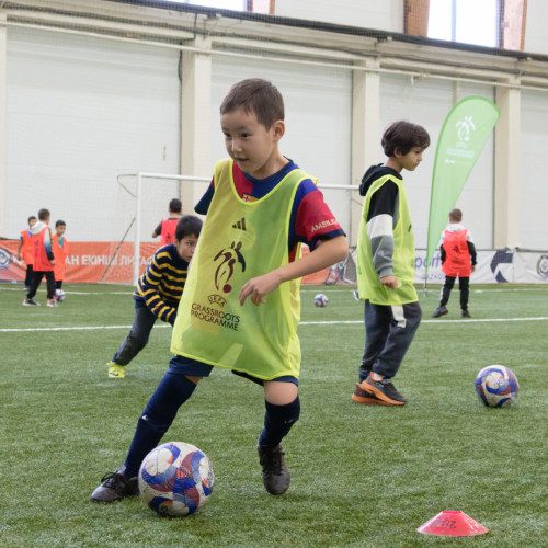 Over 100 Children Join UEFA Grassroots Week in Astana