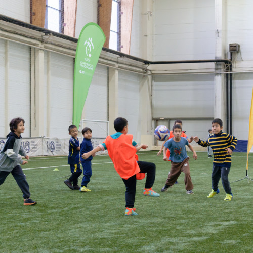 Over 100 Children Join UEFA Grassroots Week in Astana