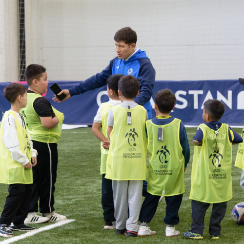 Over 100 Children Join UEFA Grassroots Week in Astana