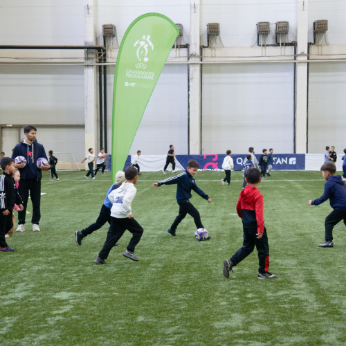 Over 100 Children Join UEFA Grassroots Week in Astana