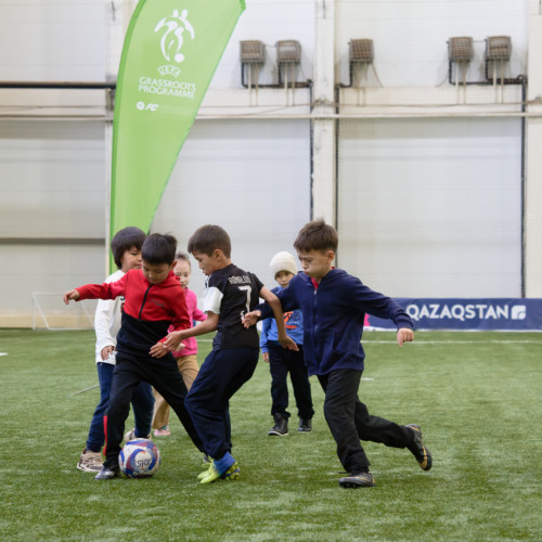 Over 100 Children Join UEFA Grassroots Week in Astana