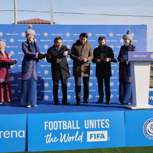 Көкшетауда FIFA Arena бағдарламасы аясында салынған футбол алаңы ашылды