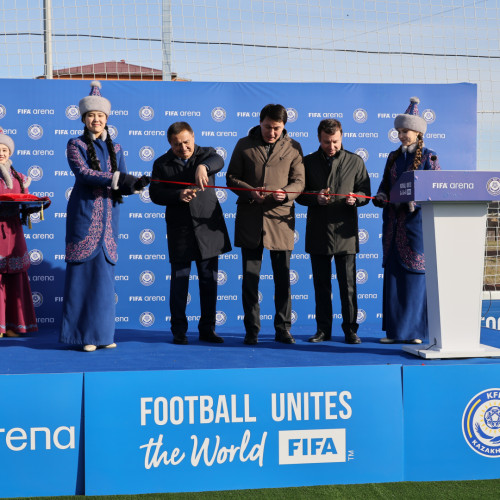 Көкшетауда FIFA Arena бағдарламасы аясында салынған футбол алаңы ашылды