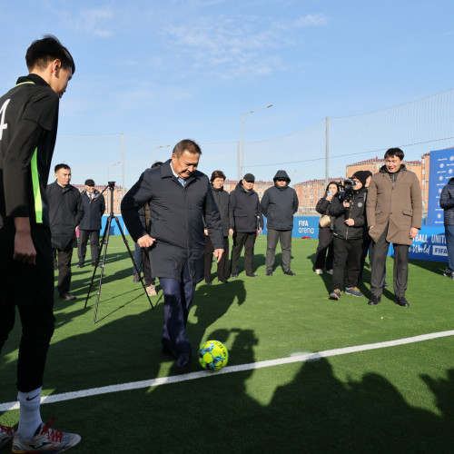 Көкшетауда FIFA Arena бағдарламасы аясында салынған футбол алаңы ашылды