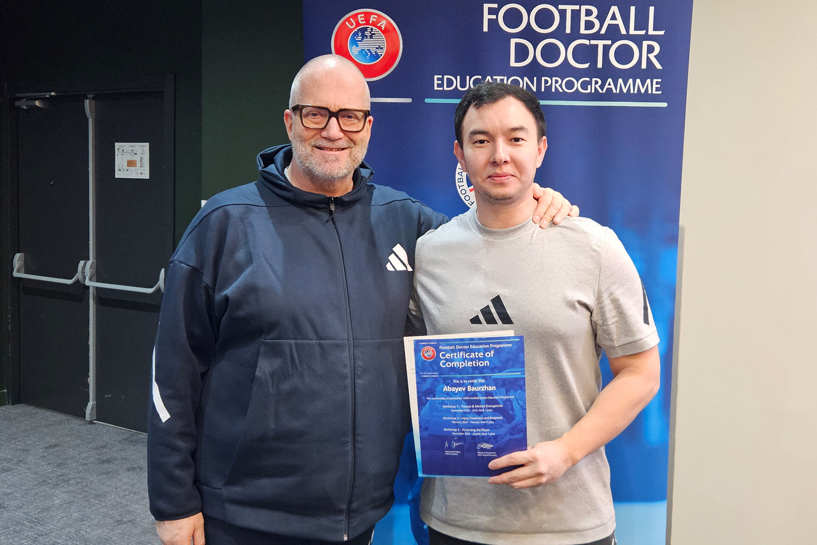 Қазақстан құрамасының дәрігері UEFA FDEP жобасы бойынша оқыту курсынан өтті
